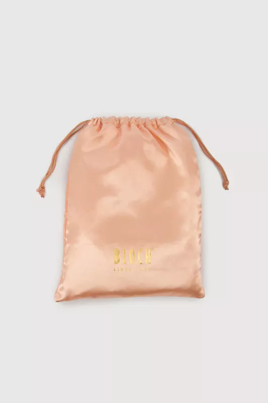 Gold Logo Satin Shoe Bag