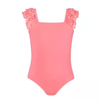 Ruby Lace Leotard - Coral