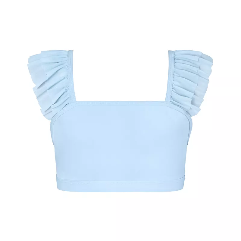 Ruby Mesh Crop - Baby Blue